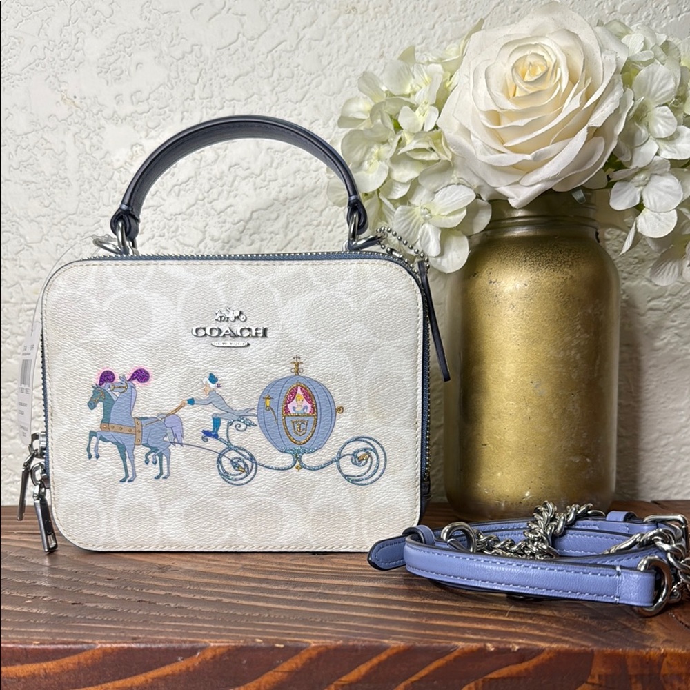 Disney X Coach Cinderella Crossbody Box Bag Purse NWT - Picture 3 of 15